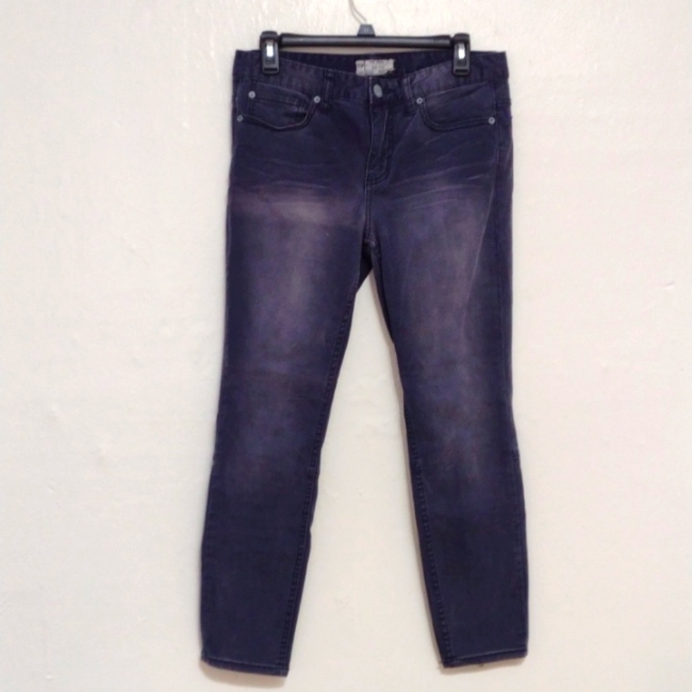 Free People Mid Rise Moto Jeans
